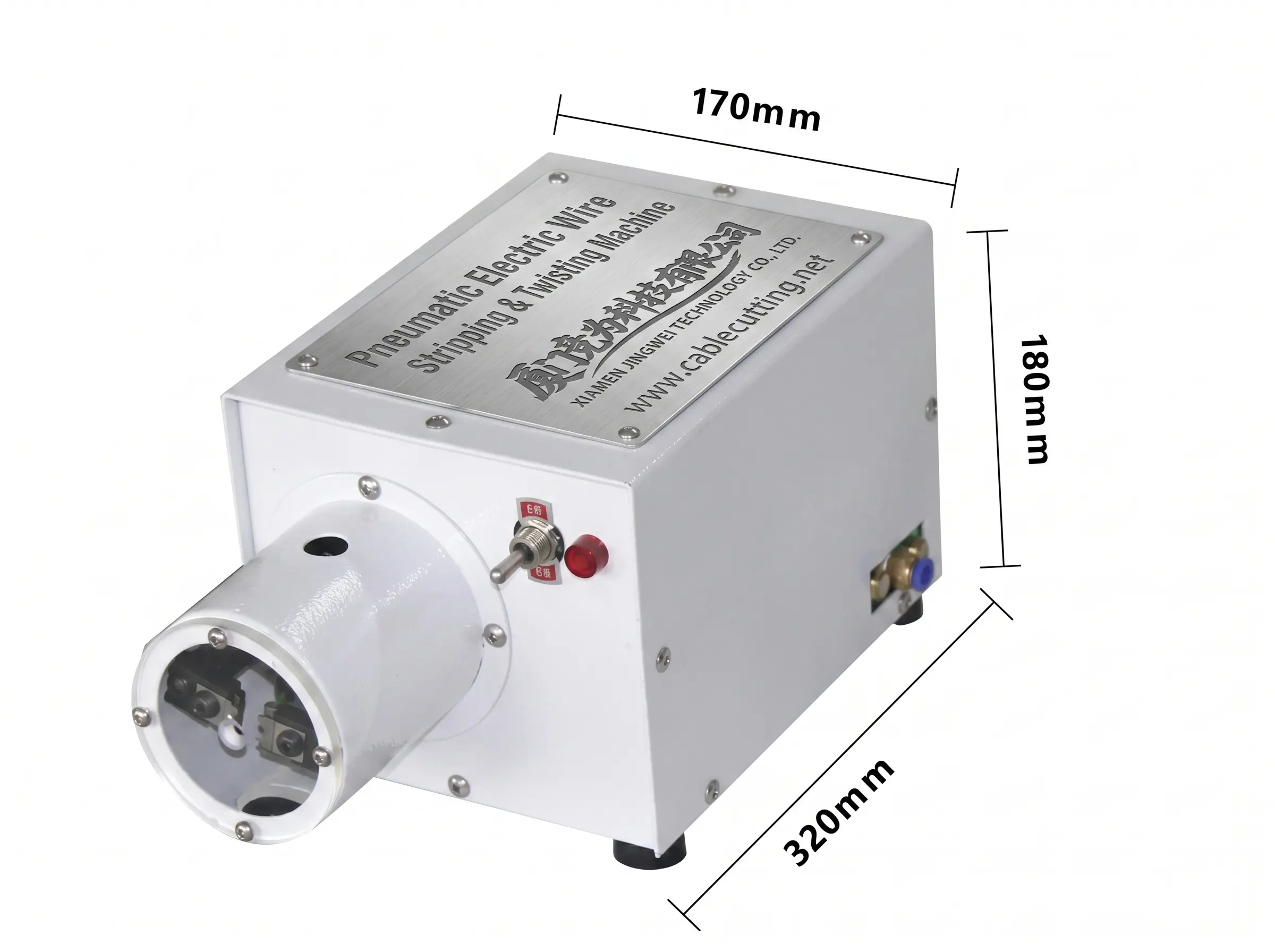 Semi-automatisk pneumatisk elektrisk wire stripper og twister WPM-200