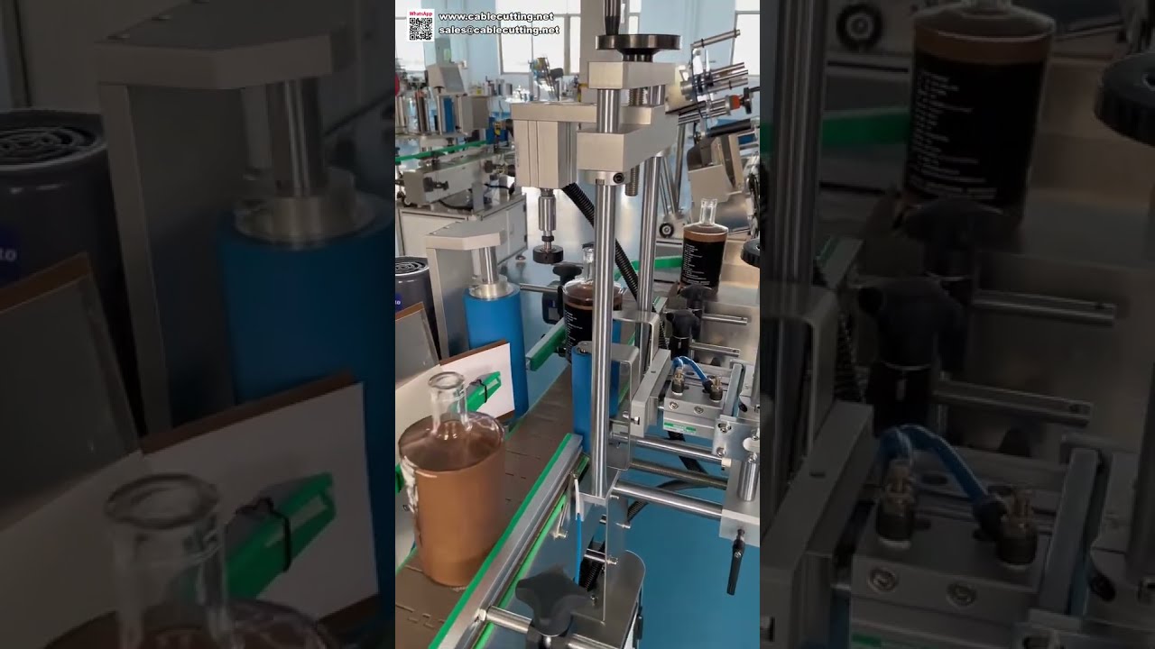 Wine Bottle Labeling and Capping Machine Integrated Packaging System for Beverage Industry