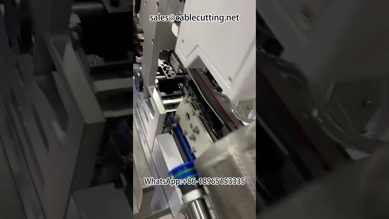 Tohodet vanntett pluggkrympemaskin for bilkabelharnas – med stripping og terminalkrymping