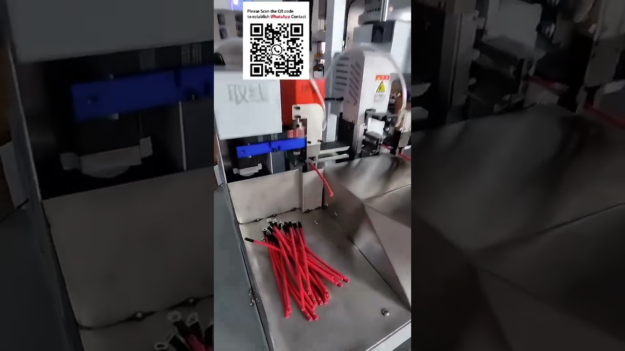 Fully Automatic Terminal Crimping Machine with Heat Shrink Tube Insertion #Automation Machinery
