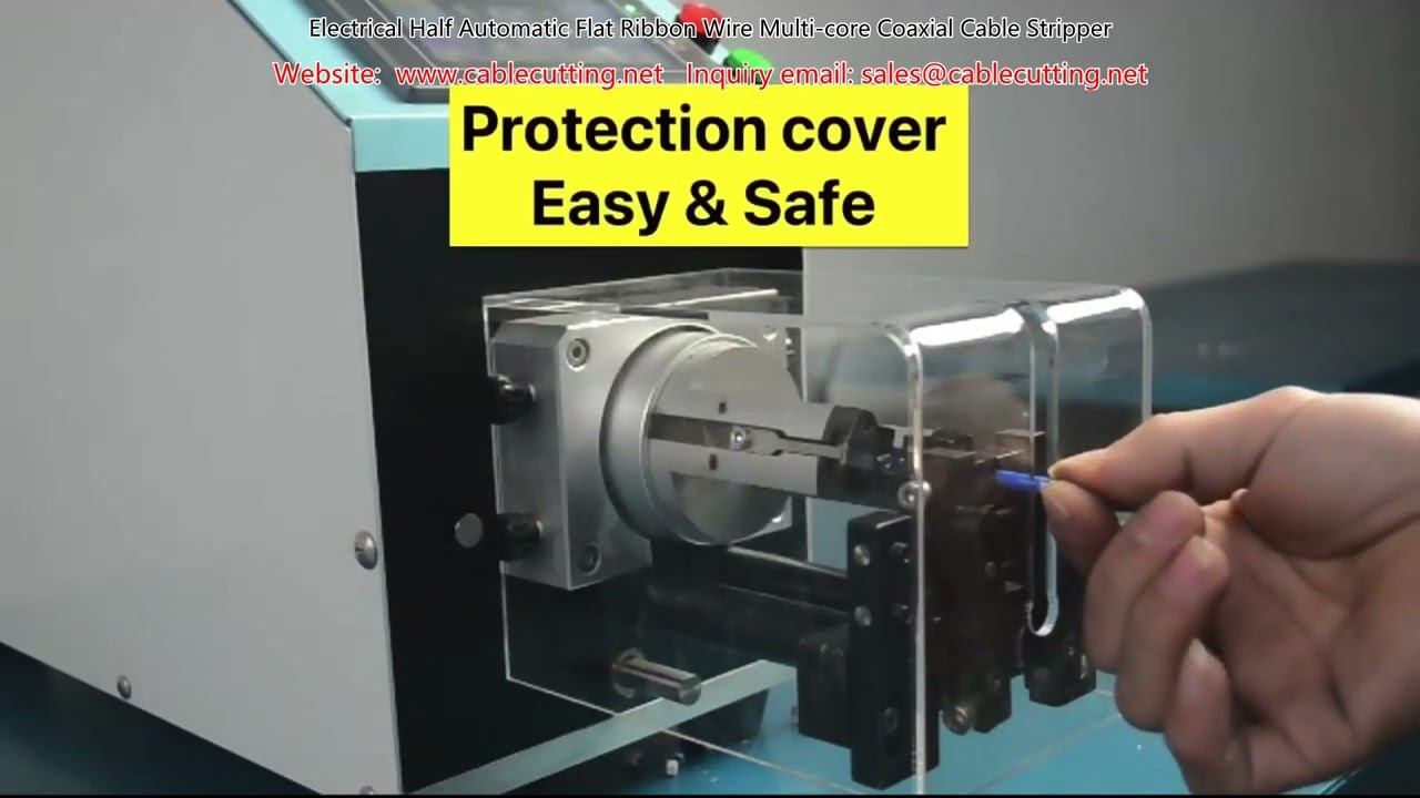 Electrical Half Automatic Flat Ribbon Wire Multi core Coaxial Cable Stripper
