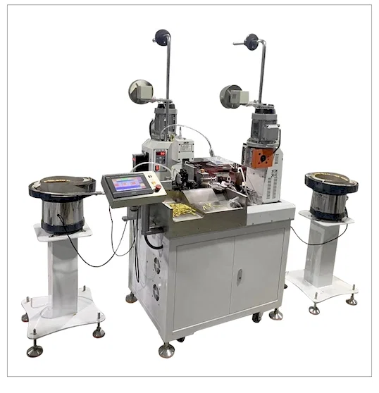 Auto Dobbel-Head Vibrating Crimp Maskin - Automatisk trådkrympemaskin